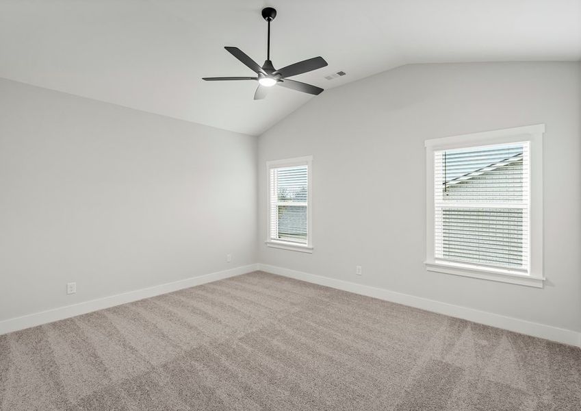 The secondary bedrooms are generously sized.