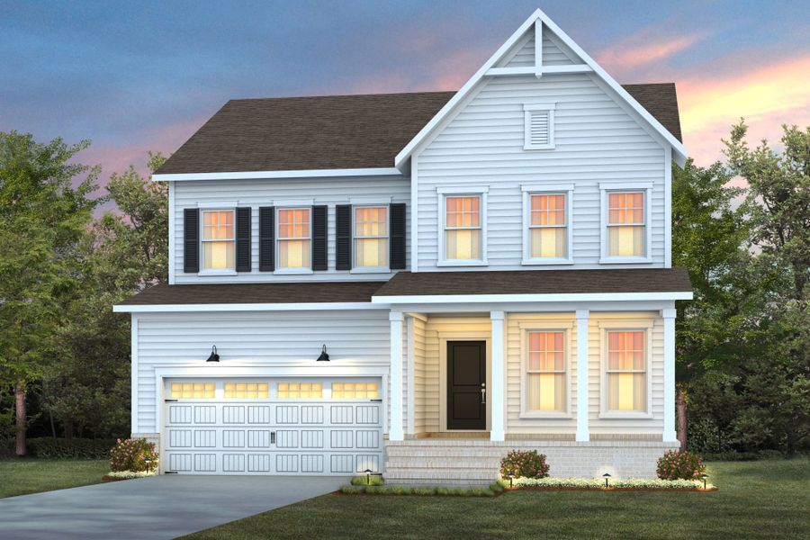 Representative exterior photo of a completed home built from the Continental by Pulte Homes in Everbrook, Angier, NC (Image 20).