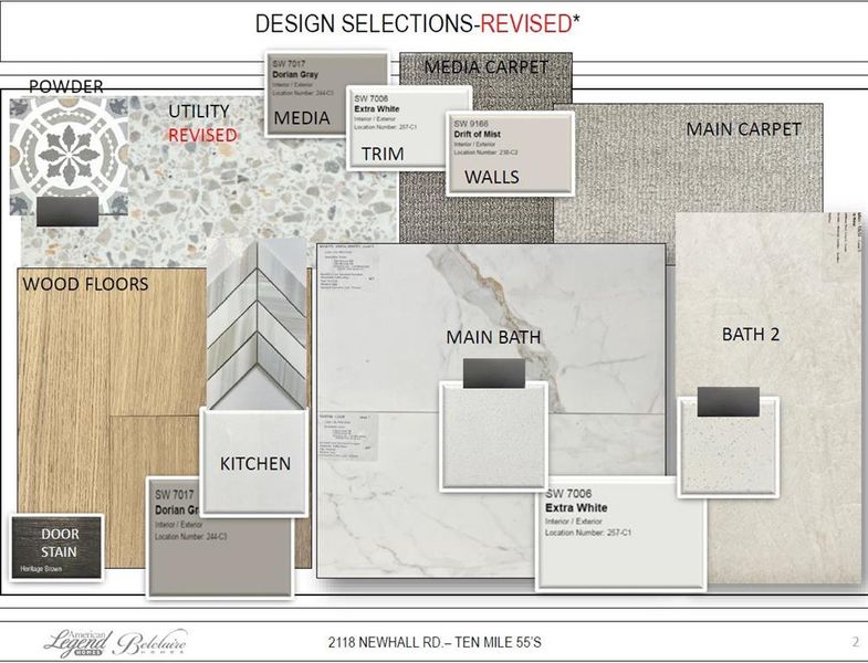 Representative photo of design selections for 2118 Newhall Road