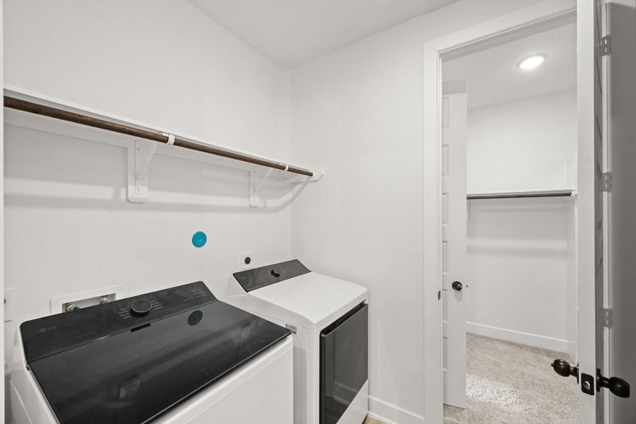 laundry connected to primary closet and front hall for major convenience laundry connected to primary closet and front hall for major convenience