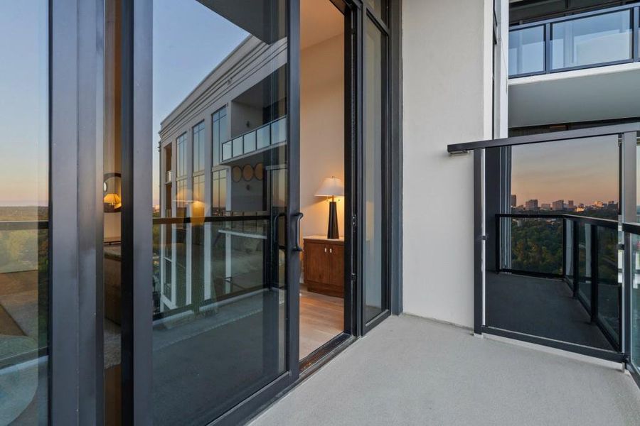Exterior details and patio area of a home in The Dillon Buckhead, Atlanta (Image 30).
