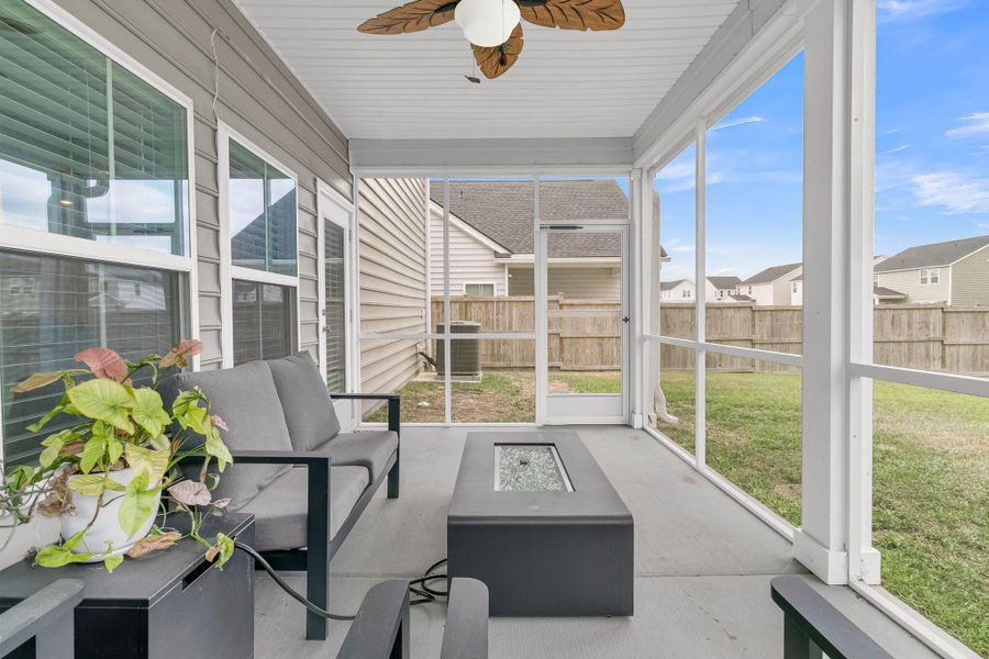 Exterior details and patio area of a home in Sweetgrass at Summers Corner, Summerville (Image 3).