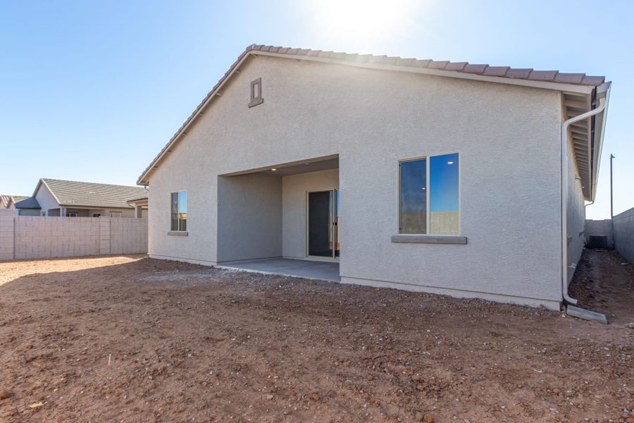 Lot 35 | Backyard | Fremont | Wildera – Peak Series | New Homes in San Tan Valley, AZ | Landsea Homes