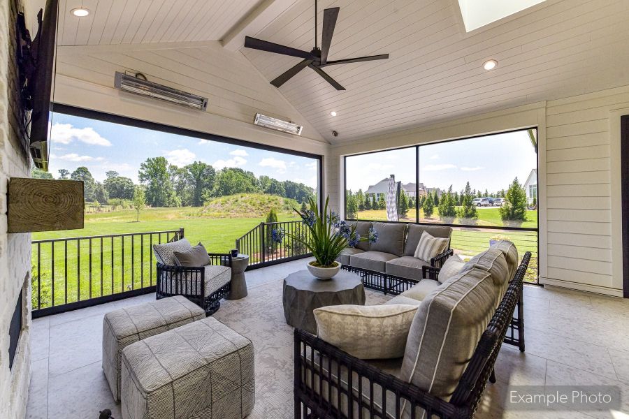 Exterior details and patio area of a home in Weddington Grove, Weddington (Image 23).