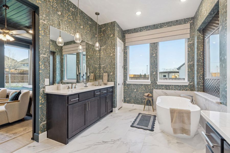Furnished interior view inside a new home in Trinity Falls, McKinney (Image 6).