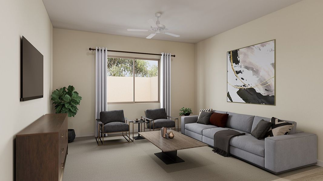 Representative furnished interior of a home built from the Verde Plan 5510 by Tri Pointe Homes in Blossom Rock, Apache Junction (Image 9).