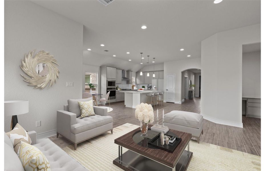 Representative furnished interior of a home built from the McKinney by Pulte Homes in Davis Ranch, San Antonio (Image 12).