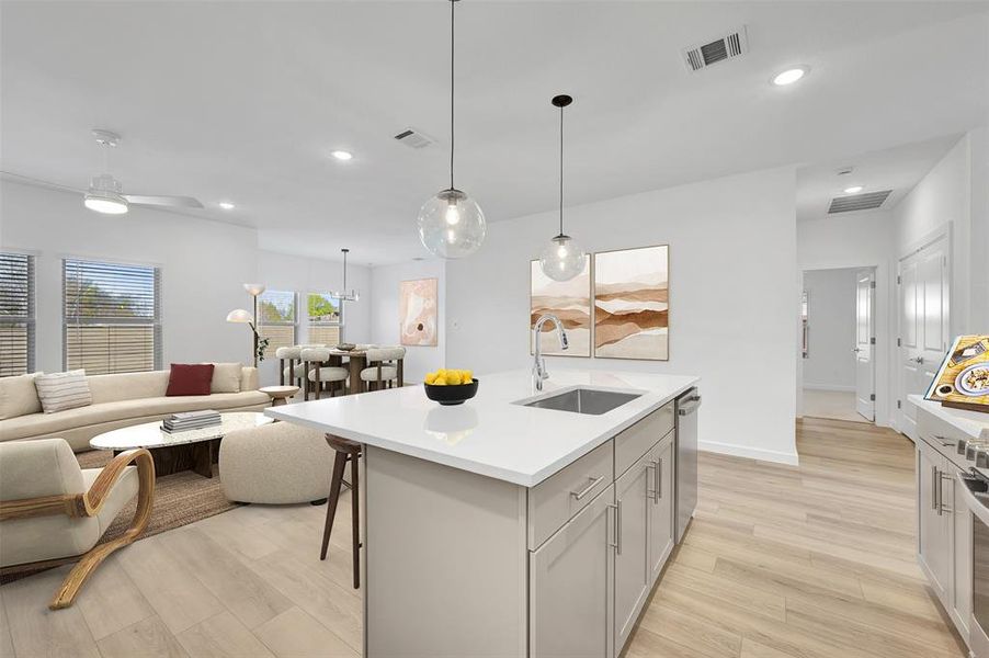 Furnished interior view inside a new home in Aspire at Reunion, Newark (Image 25).