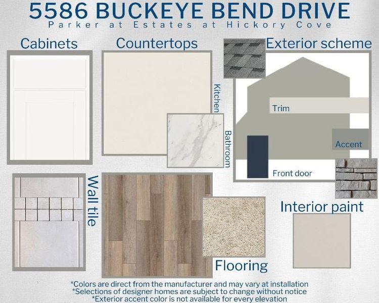 Parker - Colors for this home Parker - Colors for this home