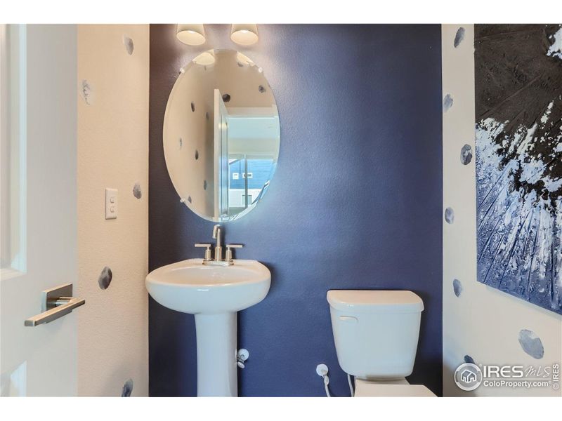 powder room, half bath, main level