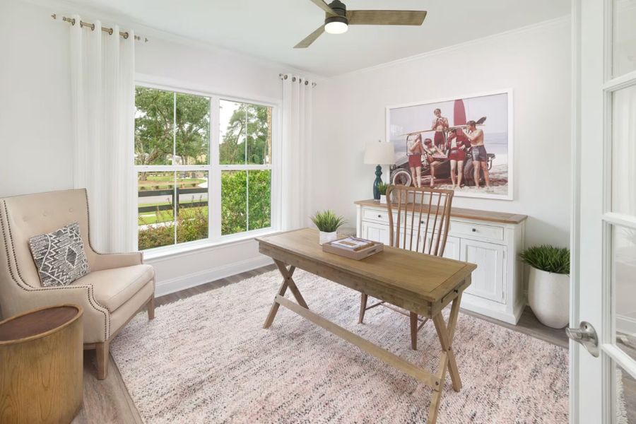 Representative furnished interior of a home built from the Woodward by Pulte Homes in Indigo Bay, Myrtle Beach (Image 17).