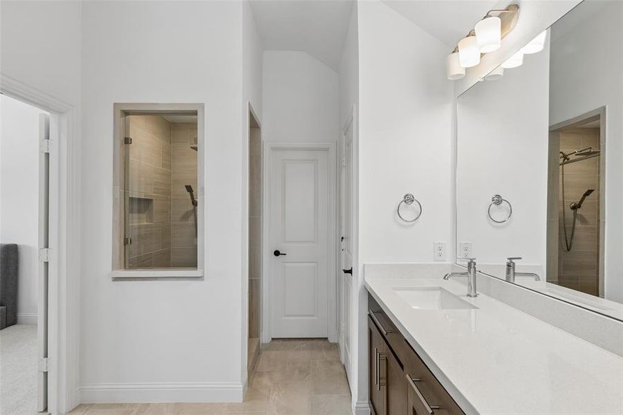 Furnished interior view inside a new home in Fields Villas - Darling Homes, Frisco (Image 9).