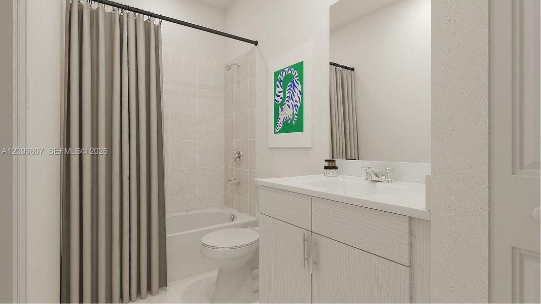 Furnished interior view inside a new home in Wildwood Groves, Miami (Image 9).