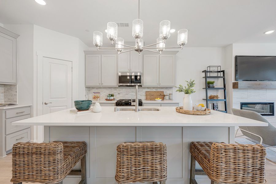 Furnished interior view inside a new home in Willow Grove Townhomes, Melissa (Image 10).