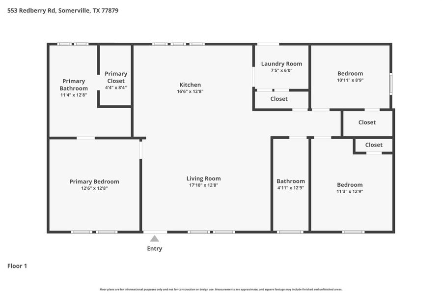 2D floor plan layout of this home in , Somerville, TX (Image 3).
