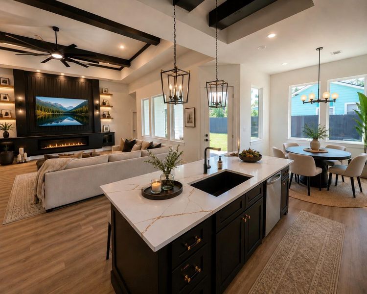 Furnished interior view inside a new home in , Pasadena (Image 9).