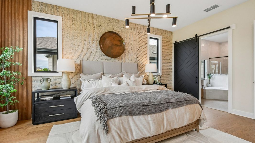 Representative furnished interior of a home built from the Elm by DRB Homes in Revelry, Del Valle (Image 30).