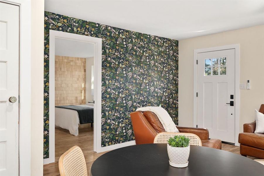 I mean. Could the accent wall game get any more amazing in here?