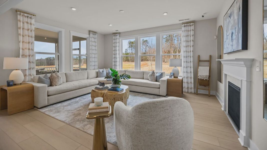 The Stonefield Home Plan in Michaux Garden by DRB Homes in Belmont, NC. - Living Area