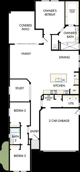 2D floor plan layout of this home in Artesa at Soleo, San Tan Valley, AZ (Image 2). 2D floor plan layout of this home in Artesa at Soleo, San Tan Valley, AZ (Image 2).