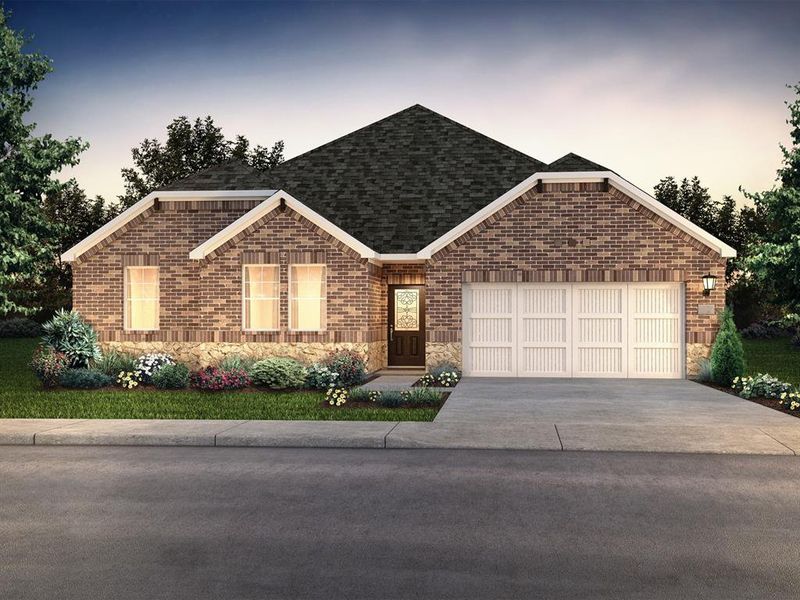 Front exterior of a new home in Eastridge - Premier Series, McKinney, TX, highlighting curb appeal (Image 1). Front exterior of a new home in Eastridge - Premier Series, McKinney, TX, highlighting curb appeal (Image 1).