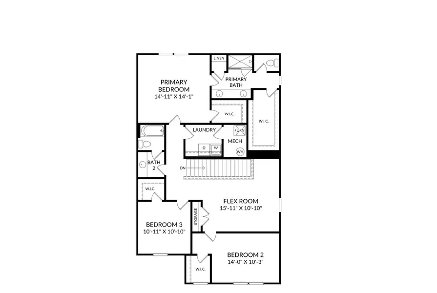 2D floor plan layout of this home in The Mill at Woodcreek Farms, Elgin, SC (Image 2). 2D floor plan layout of this home in The Mill at Woodcreek Farms, Elgin, SC (Image 2).