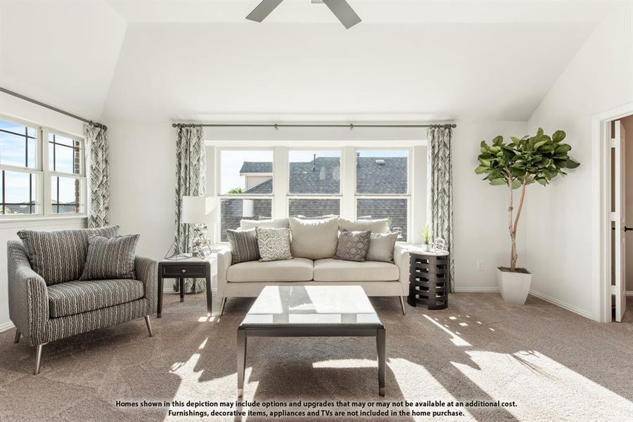 Furnished interior view inside a new home in Abe's Landing, Granbury (Image 12).