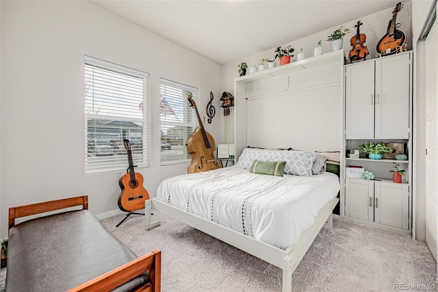 Queen-Size Murphy Bed Included. Versatile functionality for this bedroom. Queen-Size Murphy Bed Included. Versatile functionality for this bedroom.