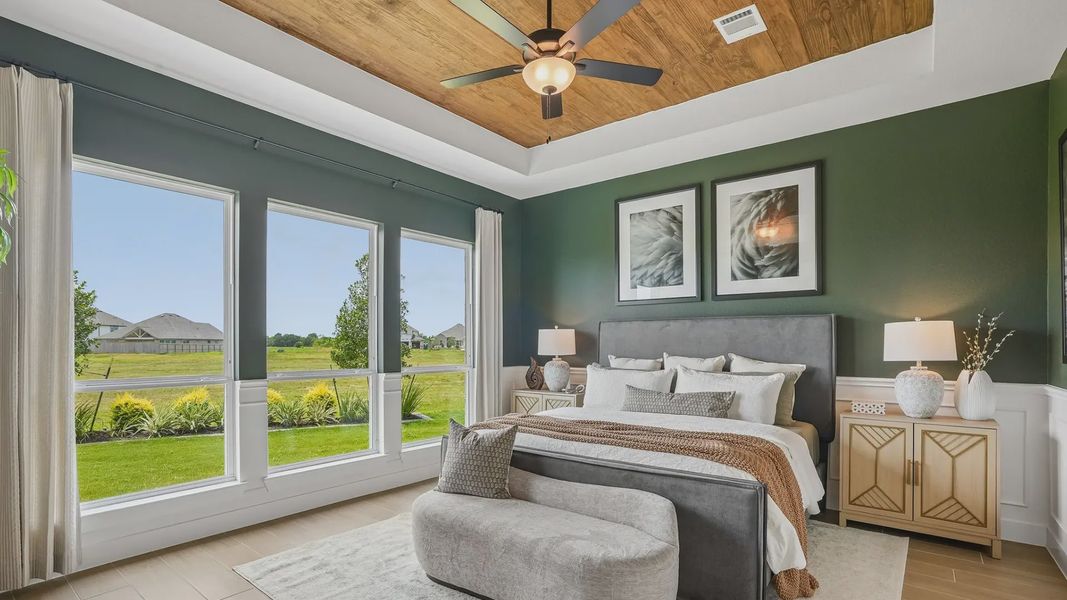 Representative furnished interior of a home built from the Sydney by Chesmar Homes in Westland Ranch, League City (Image 40).