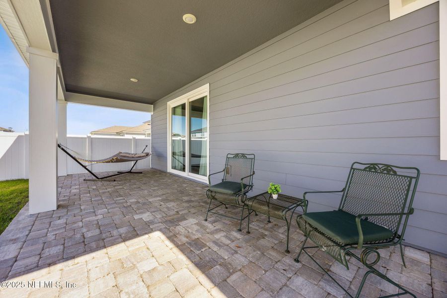 Exterior details and patio area of a home in Forest Park at Wildlight, Yulee (Image 22). Exterior details and patio area of a home in Forest Park at Wildlight, Yulee (Image 22).