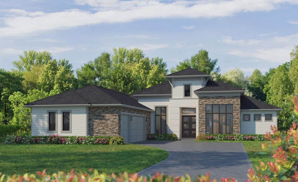 Representative exterior photo of a completed home built from the Egret V by ICI Homes in Tidewater, Jacksonville, FL (Image 6). Representative exterior photo of a completed home built from the Egret V by ICI Homes in Tidewater, Jacksonville, FL (Image 6).