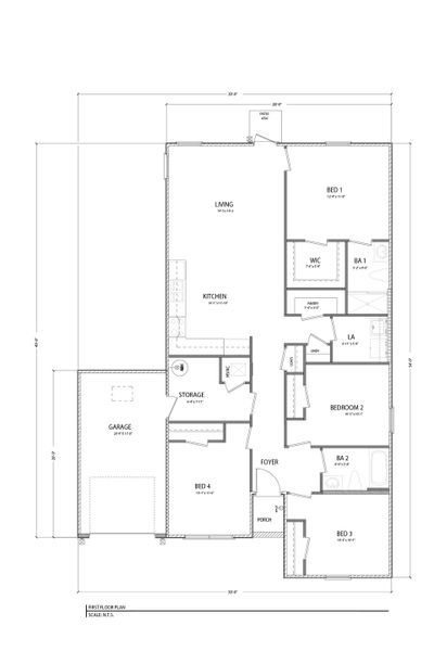 2D floor plan layout of this home in Liberty, Panama City, FL (Image 5).
