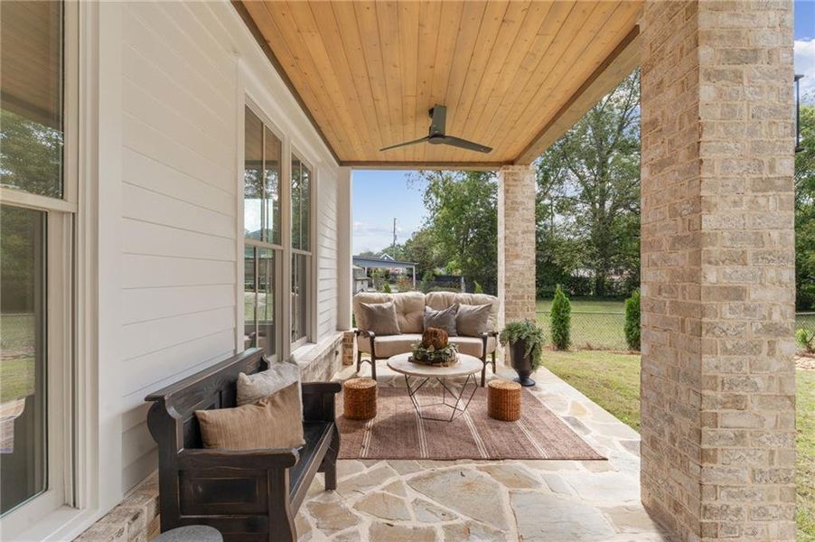 Exterior details and patio area of a home in , Marietta (Image 23).