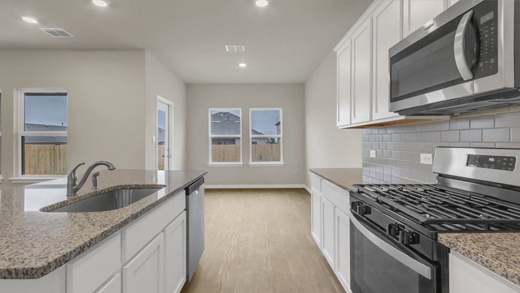 Furnished interior view inside a new home in Rosenbusch Ranch, Leander (Image 8). Furnished interior view inside a new home in Rosenbusch Ranch, Leander (Image 8).