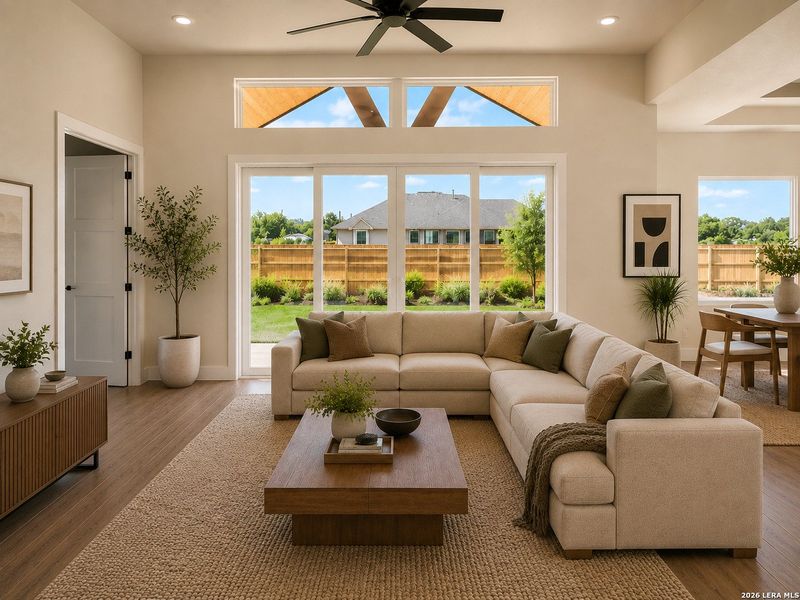 Furnished interior view inside a new home in Alamo Estates, San Antonio (Image 4).