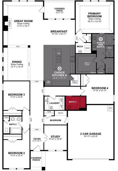 Beazer Homes Enclave at Legacy Hills Driftwood floorplan.