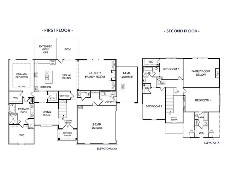 2D floor plan layout for the (GA)The Woodmont | Side Entry by Reliant Homes in Spring Creek, Monroe, GA (Image 3). 2D floor plan layout for the (GA)The Woodmont | Side Entry by Reliant Homes in Spring Creek, Monroe, GA (Image 3).