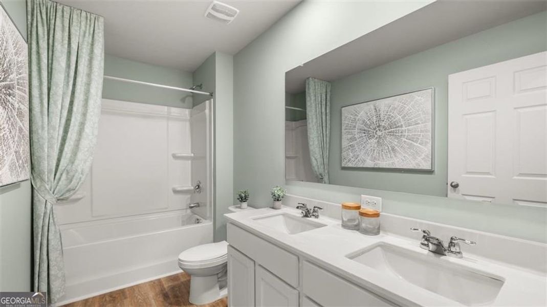 Furnished interior view inside a new home in Twin Lakes, Hoschton (Image 4). Furnished interior view inside a new home in Twin Lakes, Hoschton (Image 4).