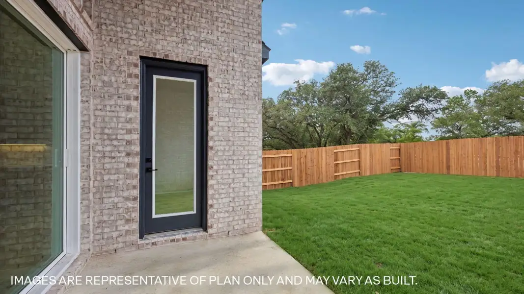 Exterior details and patio area of a home in The Enclave at Bar W Ranch, Leander (Image 3).