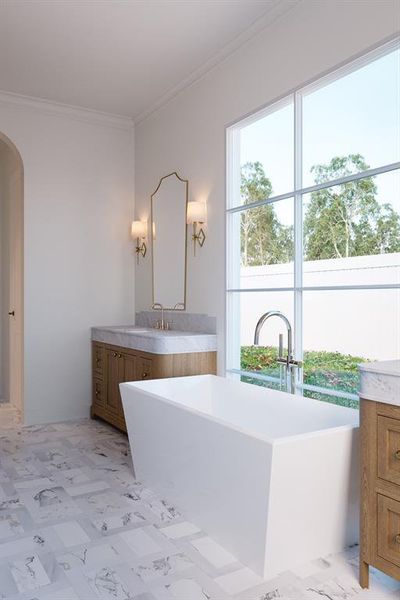 Furnished interior view inside a new home in , Dallas (Image 3).