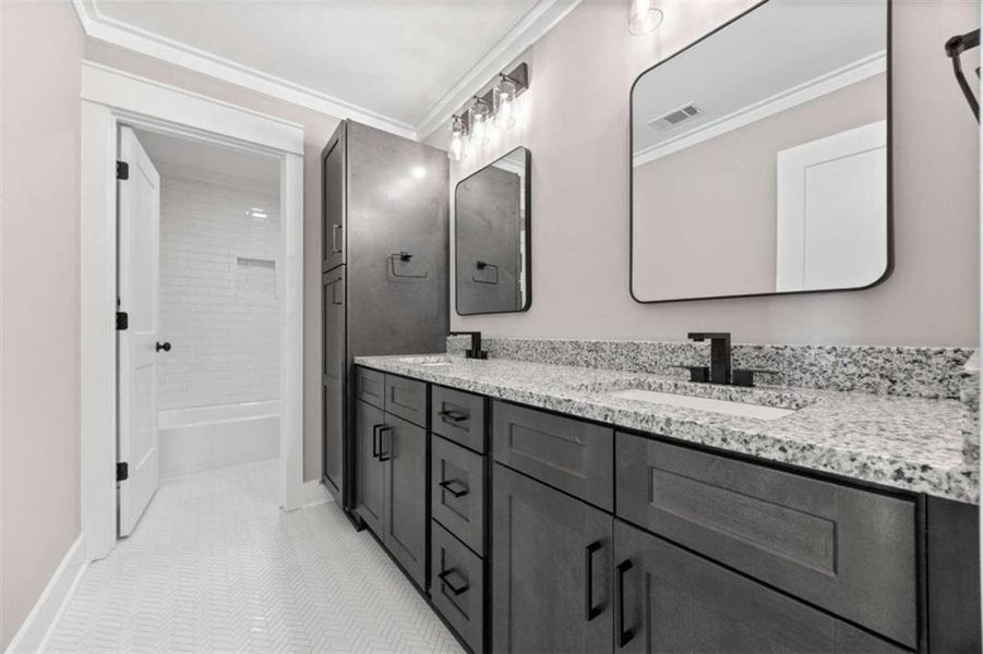 Furnished interior view inside a new home in , Monroe (Image 6).