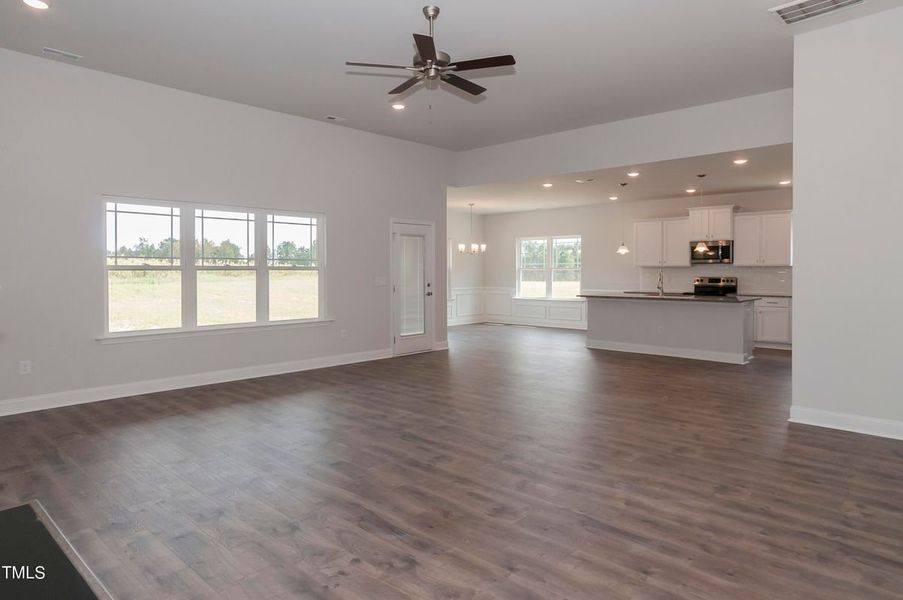 Representative unfurnished interior of a home built from the 2505 by Adams Homes in Williams Ridge, Bailey (Image 10). Representative unfurnished interior of a home built from the 2505 by Adams Homes in Williams Ridge, Bailey (Image 10).