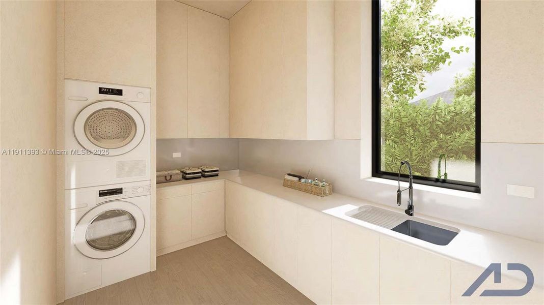 Furnished interior view inside a new home in , Miami Beach (Image 15).