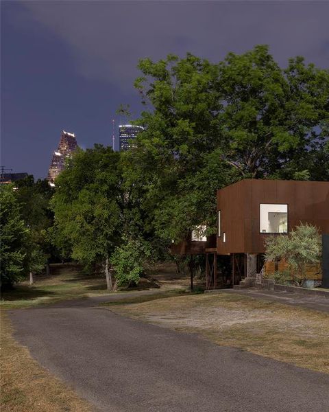 Evening view of the Downtown skyline.