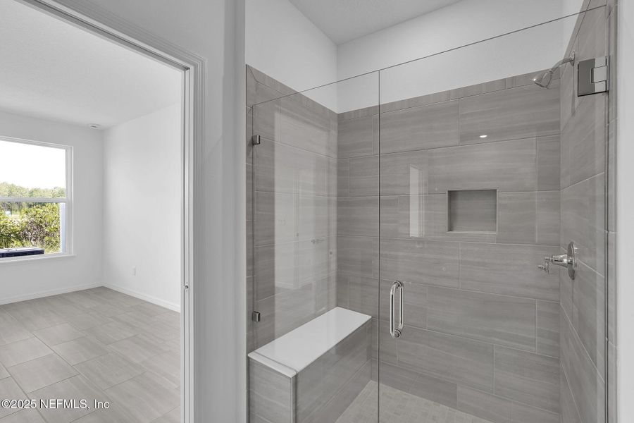 Furnished interior view inside a new home in Del Webb Wildlight, Yulee (Image 13).