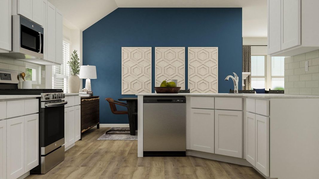 Furnished interior view inside a new home in Lively Ranch: Brookstone Collection, Georgetown (Image 4).