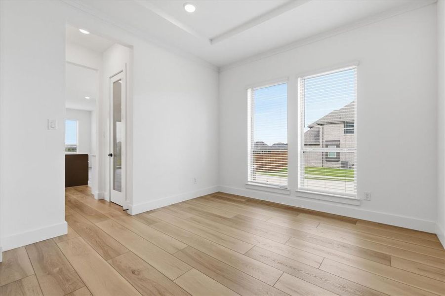Spacious, unfurnished interior of a new home in Cambridge Estates - Harwood, Prosper (Image 32). Spacious, unfurnished interior of a new home in Cambridge Estates - Harwood, Prosper (Image 32).