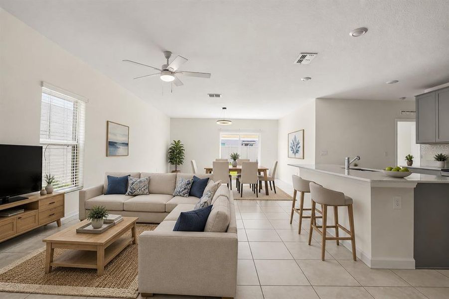 Furnished interior view inside a new home in Cascades, Davenport (Image 6).