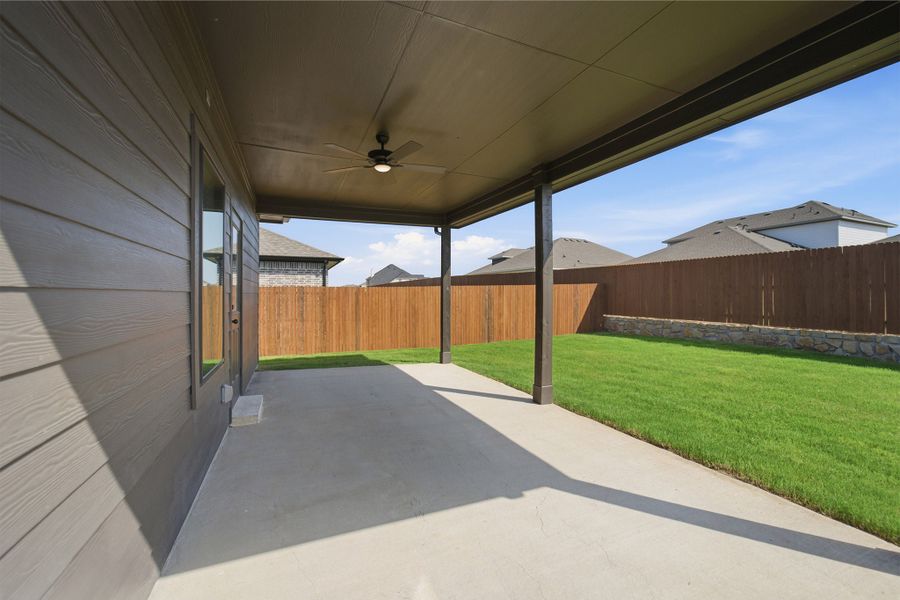 Exterior details and patio area of a home in Heartland, Crandall (Image 22).