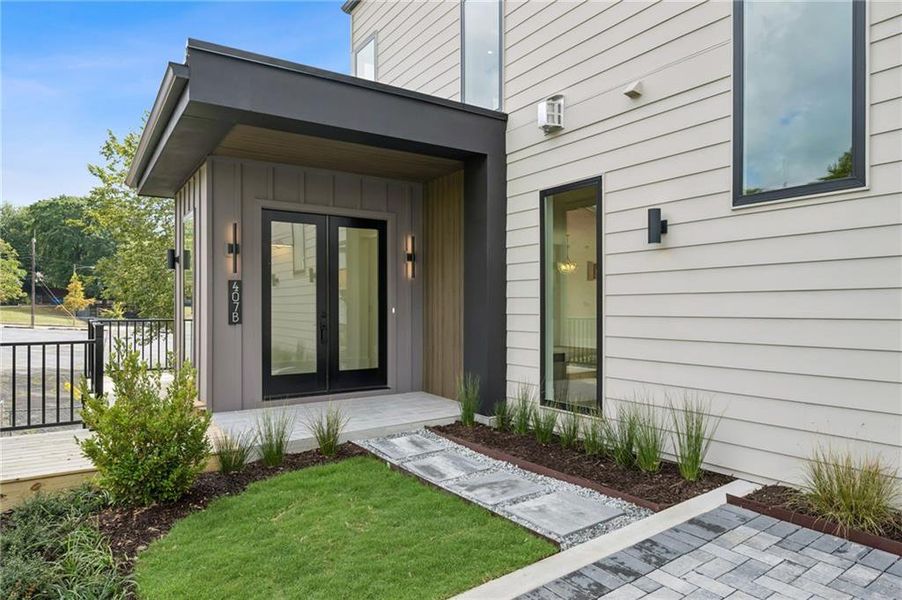 Exterior details and patio area of a home in , Atlanta (Image 34).